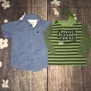2 Calvin Klein shirts, one 18 mo., one 2T